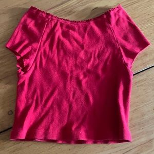 XS red crop top